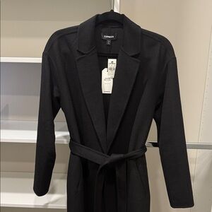 Express Elegant Black Trench Coat